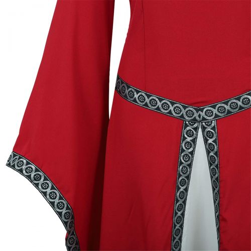  Frawirshau frawirshau Renaissance Costume Women Medieval Dress Queen Gown Retro Long Sleeve Dresses Role Play Dress Up Clothes