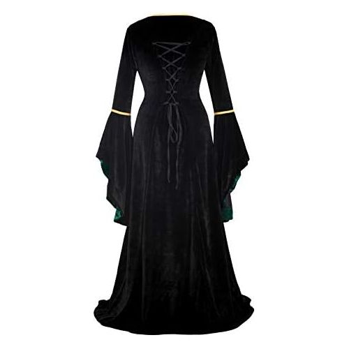  할로윈 용품frawirshau Renaissance Costume Women Medieval Dress Velvet Queen Dresses