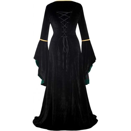  할로윈 용품frawirshau Renaissance Costume Women Medieval Dress Velvet Queen Dresses