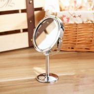 Frcolor Double-Sided Mirror Makeup Mirror Round Rotary Desk Mirror