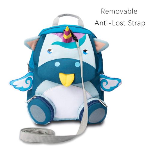  Frebeauty Unicorn Kid Backpack Toddler Backpack Kindergarten Satchel with Anti-Lost Strap