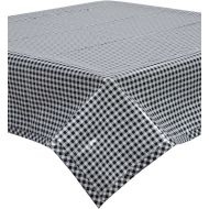 Freckled Sage Oilcloth Products Freckled Sage Oilcloth Tablecloth Black Gingham with Black Gingham Trim You Pick the Size