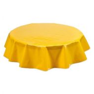Freckled Sage Oilcloth Products Freckled Sage Round Oilcloth Tablecloth In Solid Yellow - You Pick the Size!