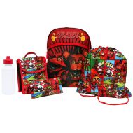 Kids Five Nights At Freddys Backpack, Lunch Tote, Cinch Bag, Gadget Case & Water Bottle Set