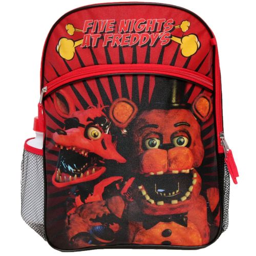  Kids Five Nights At Freddys Backpack, Lunch Tote, Cinch Bag, Gadget Case & Water Bottle Set