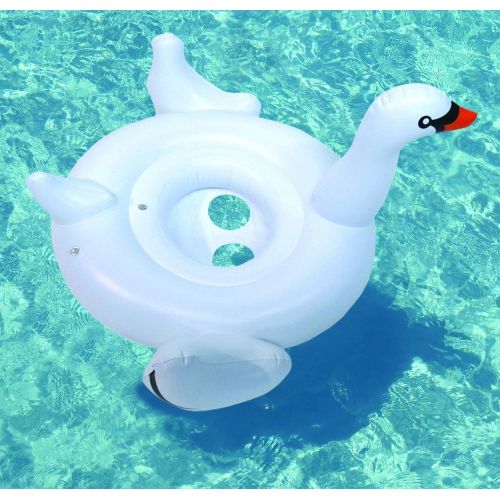  Free Swimline Kids Baby Inflatable Swan Swimming Pool Water Toy Seat Float (2 Pack)