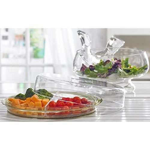  Free Free Felli 6 Piece Acrylic Divided Sections Serving Tray / Compartment Party Appetizer Platter