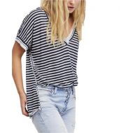 Free People Womens Take Me Stripe Tee