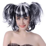 Free beauty Black Short Bob Cosplay Flapper Wig-Synthetic Costume Womens Natural Looking Halloween Party Christmas Bangs Wigs