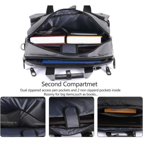  FreeBiz Laptop Bag Convertible Backpack Business Briefcase Messenger Bag Water Resistant Travel Rucksack for 17.3 Inch Laptop for Men Women Students(Gray)