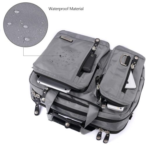  FreeBiz 18 Inches Laptop Briefcase Backpack Messenger Bag Shoulder Bag Laptop Case Handbag Business Bag Fits Up to 18.4 Inch Gaming Laptops for Men and Wonmen(18.4 inches, Grey)