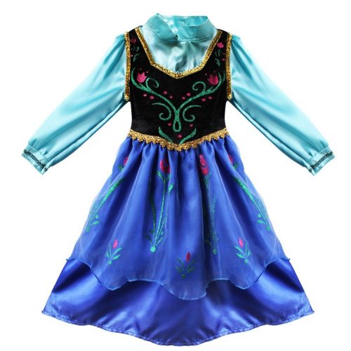  Freebily Girls Snow Party Dress Princess Costume Halloween Cosplay Party Outfits with Cloak