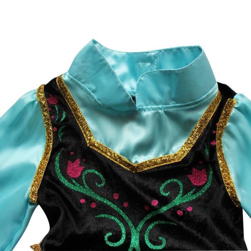  Freebily Girls Snow Party Dress Princess Costume Halloween Cosplay Party Outfits with Cloak