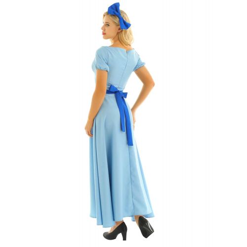  Freebily Womens Girls Princess Fancy Dress Maxi Dress Halloween Cosplay Costume