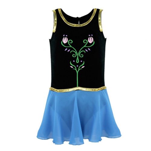  Freebily Baby Girls Fairy Princess Snow Queen Costume Ballerina Embroidery Ballet Leotard Dance Dress Tutus Dancewear