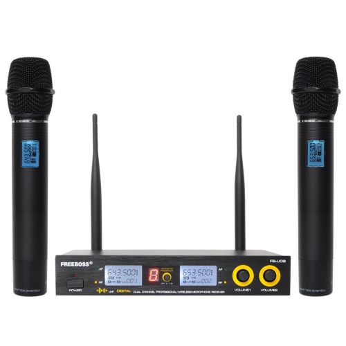  Freeboss FB-U09 2 Way Metal Handhelds Digital UHF Wireless Microphone