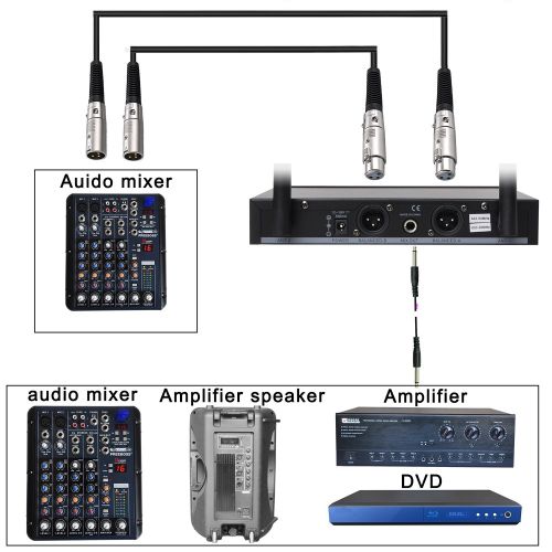  Freeboss FB-U09 2 Way Metal Handhelds Digital UHF Wireless Microphone