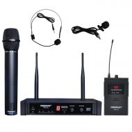 Freeboss FB-U10 Dual Way Digital UHF Wireless Microphone with Bodypack(1 piece Lapel Mic + 1piece headset Mic) and Handheld Mic