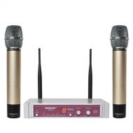 Freeboss FB-U10 Dual Way Golden Metal Handheld Microphone Church Karaoke Party Digital UHF Wireless Microphone