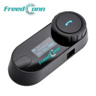 FreedConn T-COMSC Motorcycle Helmet Bluetooth Intercom Interphone Headset Headphones Kit for 2 or 3 Riders/LCD Screen / MP3 Player/GPS/FM Radio/Hands Free (1 Pack with Hard Cable)