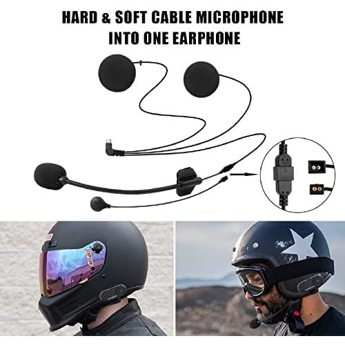  [아마존베스트]-Service-Informationen FreedConn T-Comvb Motorcycle Helmet Communication Headset, Bluetooth Intercom Speaker for Motorcycle / Riding / Skiing, 2 - 3 Rider Full Duplex Handsfree BT 800M 500M / 0.3MI