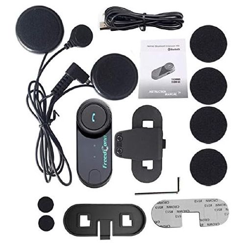  [아마존베스트]-Service-Informationen FreedConn T-Comvb Motorcycle Helmet Communication Headset, Bluetooth Intercom Speaker for Motorcycle / Riding / Skiing, 2 - 3 Rider Full Duplex Handsfree BT 800M 500M / 0.3MI