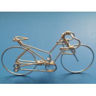 Freedom Wire Art Handcrafted Men & Women Road Bikes Medium ~ Unique Biking Gifts for Cyclists as Cake Toppers ~ Handmade with One Whole Aluminum Wire w/No Single Break