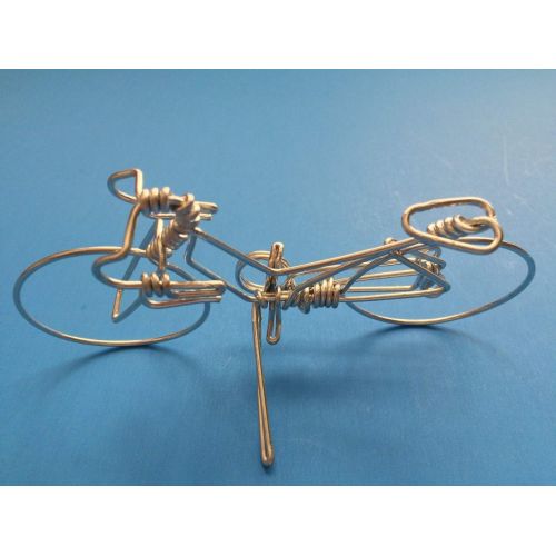  Freedom Wire Art Handcrafted Men & Women Road Bikes Medium ~ Unique Biking Gifts for Cyclists as Cake Toppers ~ Handmade with One Whole Aluminum Wire w/No Single Break
