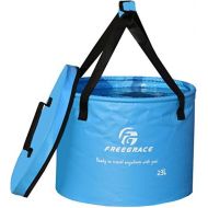 Freegrace Premium Collapsible Bucket Compact Portable Folding Water Container Lightweight & Durable Includes Handy Tool Mesh Pocket