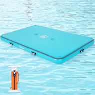 Freein Original Inflatable Floating Dock Series, Stable Platform Raft for Beach Lake Pool,Pump Bag Handles D-Rings, Heavy-Duty Military-Grade Material