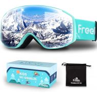 Freela Kids Ski Snowboard Goggles for Toddler(3-14) Youth Anti Fog Anti UV Goggles Girls Boys Snow Skiing Equipment