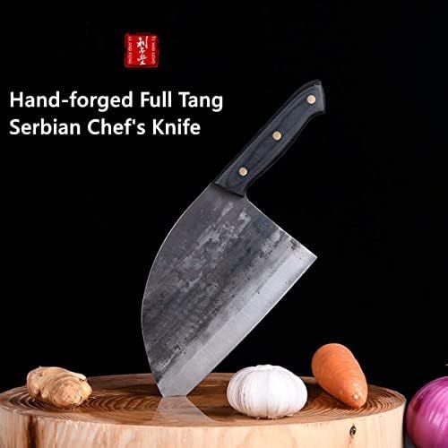  [아마존베스트]Freelander Ancient Manual Forging Chefs Knife, Butcher Knives Outdoor Meat Vegetable Fruit Cleaver for Kitchen, BBQ or Camping
