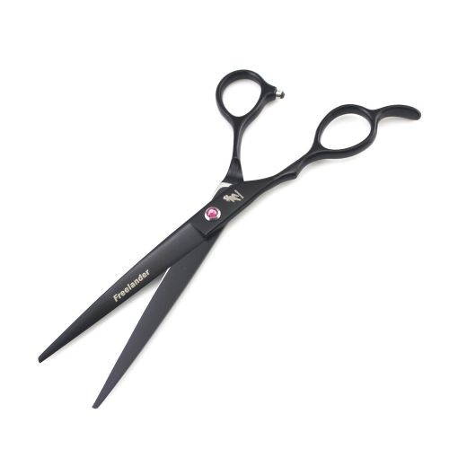  7.0 inch Left Handed Dog Hair Cutting Scissors Curved and Thinning Shears Kit Pet Grooming Supplies with Bag by Freelander