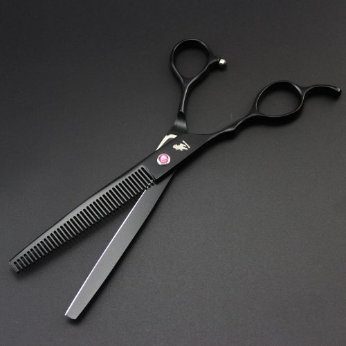  7.0 inch Left Handed Dog Hair Cutting Scissors Curved and Thinning Shears Kit Pet Grooming Supplies with Bag by Freelander