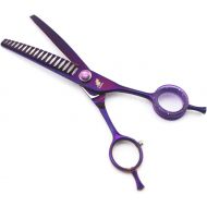 Freelander 7.0 inch Left Hand Right Hand Japanese 440C Downward Curved Dog Chunker Shears Professional Pet Grooming Thinning Scissors