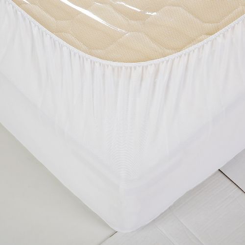  Freelife Mattress Pad Cover, 100% Cotton Fabric, Microfiber Filled, Soft, Hypoallergenic, Mattress Topper with Deep Pocket(Queen,Basic)