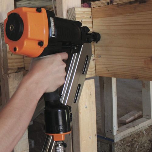  Freeman PFR2190 Pneumatic 21 Degree 3-1/2 Full Round Head Framing Nailer with Case Ergonomic and Lightweight Nail Gun with Interchangeable Trigger, Tool-Free Depth Adjust, and No M