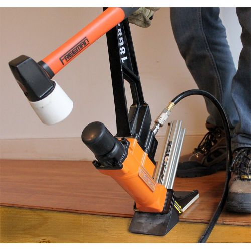  [아마존베스트]Freeman PF18GLCN Pneumatic 18-Gauge 1-3/4 L-Cleat Flooring Nailer for Bamboo and Exotic Flooring Ergonomic and Lightweight Nail Gun with No Mar Foot for Tongue and Groove Hardwood