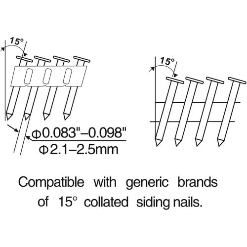  Freeman PCN50 15 Degree Coil Siding Nailer, 2