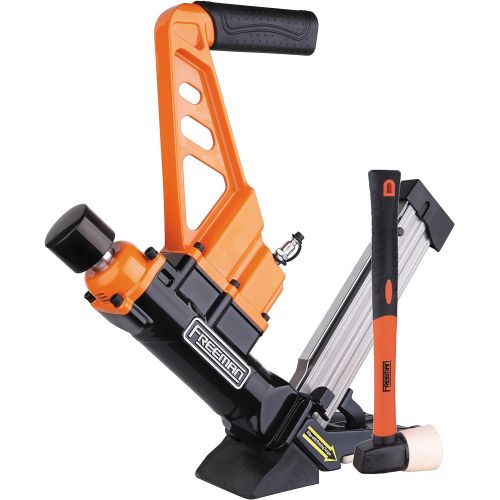  Freeman PDX50C 3-in-1 Flooring Cleat Nailer and Stapler Ergonomic & Lightweight Nail Gun for Tongue & Grove & Hardwood Flooring, Uses T-Cleats, L-Cleats & Staples