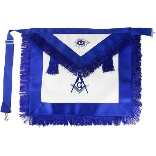  Freemasoner Master Mason Masonic Apron Blue Lodge Leather Square & Compass for Freemason