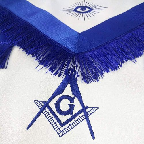  Freemasoner Master Mason Masonic Apron Blue Lodge Leather Square & Compass for Freemason