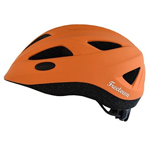  Freetown Gear & Gravel Freetown Squirt Fidloc Magnetic Buckles Airflow Vents Orange Bike Helmet