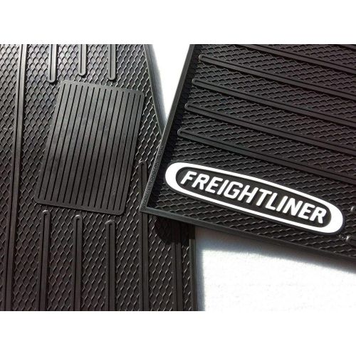  Freightliner Cascadia Rubber All-Weather OEM Floor Mats W/Logo fits 2018-2019 -2 Pc Fronts