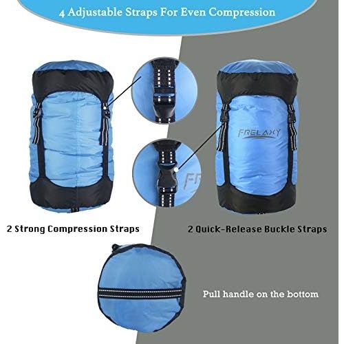  Frelaxy Compression Sack, 40% More Storage! 11L/18L/30L/45L/52L Compression Stuff Sack, Water-Resistant & Ultralight Sleeping Bag Stuff Sack - Space Saving Gear for Camping, Hiking