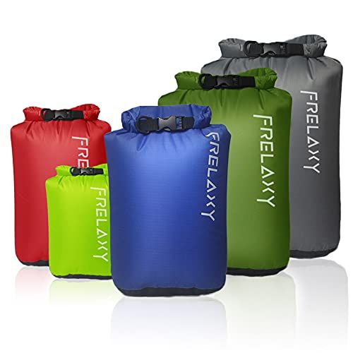  Frelaxy Waterproof Dry Sack 3-Pack/5-Pack, Ultralight Dry Bags, Outdoor Sacks Keep Gear Dry for Hiking, Backpacking, Kayaking, Camping, Swimming, Boating