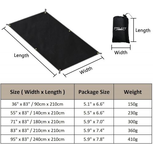  Frelaxy Lightweight Tent Footprint, Waterproof Camping Tarp, Compact Ground Tarp, Reduce 30% More Weight for Backpacking, Hiking, Camping, Outdoor