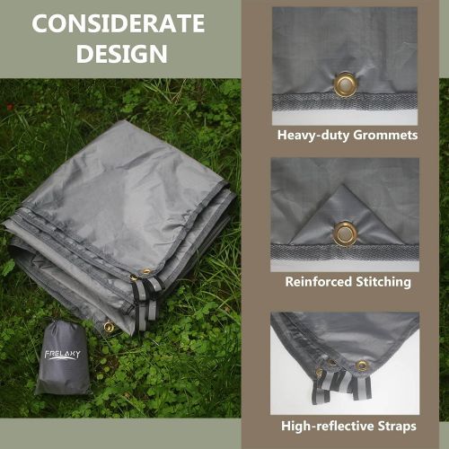  Frelaxy Lightweight Tent Footprint, Waterproof Camping Tarp, Compact Ground Tarp, Reduce 30% More Weight for Backpacking, Hiking, Camping, Outdoor