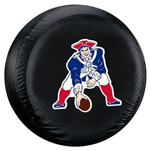  Fremont Die New England Patriots Black Throwback Design Tire Cover - Standard Size