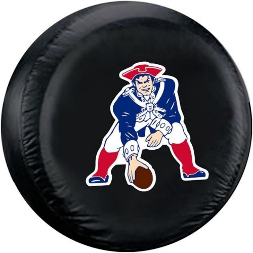  Fremont Die New England Patriots Black Throwback Design Tire Cover - Standard Size